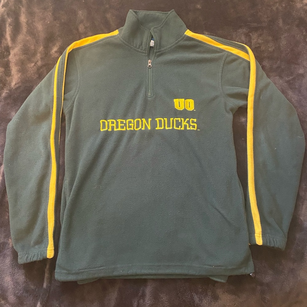 NCAA Oregon Ducks Vintage quarter-zip fleece.
